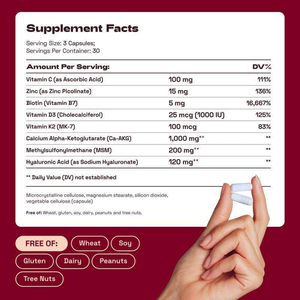 Integratore OEM per la Crescita dei <span class=keywords><strong>Capelli</strong></span> per Adulti con Biotina <span class=keywords><strong>e</strong></span> <span class=keywords><strong>Vitamine</strong></span> in Capsule, Promuove <span class=keywords><strong>Capelli</strong></span> Lucenti <span class=keywords><strong>e</strong></span> <span class=keywords><strong>Unghie</strong></span> Forti, Durata di Conservazione 24 Mesi - Product Image 6