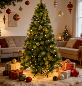 <span class=keywords><strong>Sapin</strong></span> de Noël Artificiel 2,3 m Pré-éclairé Lumières Incandescentes Blanc Chaud 500-1000 <span class=keywords><strong>LED</strong></span>, Épinette Bleue Réaliste et Dense pour la Maison - Product Image 5