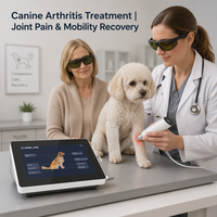 Appareil de thérapie laser de classe IV à double usage pour le soulagement de la douleur au genou et à l'épaule chez l'homme, et la rééducation des blessures aux tendons et aux articulations chez les animaux.