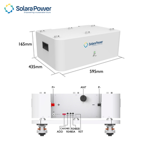 Solara Power 5KWH 10KWH LiFePO4 Lithium-Ion <b>Battery</b> 51.2V Solar System Home Power Storage BMS Stackable CAN Split Brick - Product Image 3