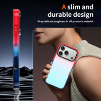 Coque de téléphone dégradée pour iPhone 18 Pro MAX, étui transparent antichoc pour iPhone 17, personnalisable avec logo