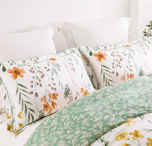 Ensemble de housse de <span class=keywords><strong>couette</strong></span> taille unique, motif Floral, imprimé plante de printemps, 90x90 pouces, ensemble de literie - Product Image 2