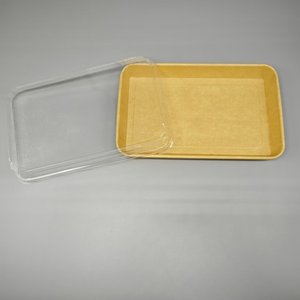 Barquette et assiette en papier recyclé de qualité alimentaire, jetables, anti-fuite et anti-graisse pour l'emballage alimentaire à emporter - Product Image 1
