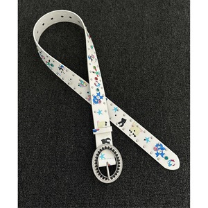 Iain Firm Graffiti Cartoon <span class=keywords><strong>Zoo</strong></span> Ceinture imprimée par transfert thermique, Accessoires vestimentaires originaux de niche Y2k, pour jeans, avec broche en alliage tendance transfrontalière - Product Image 3