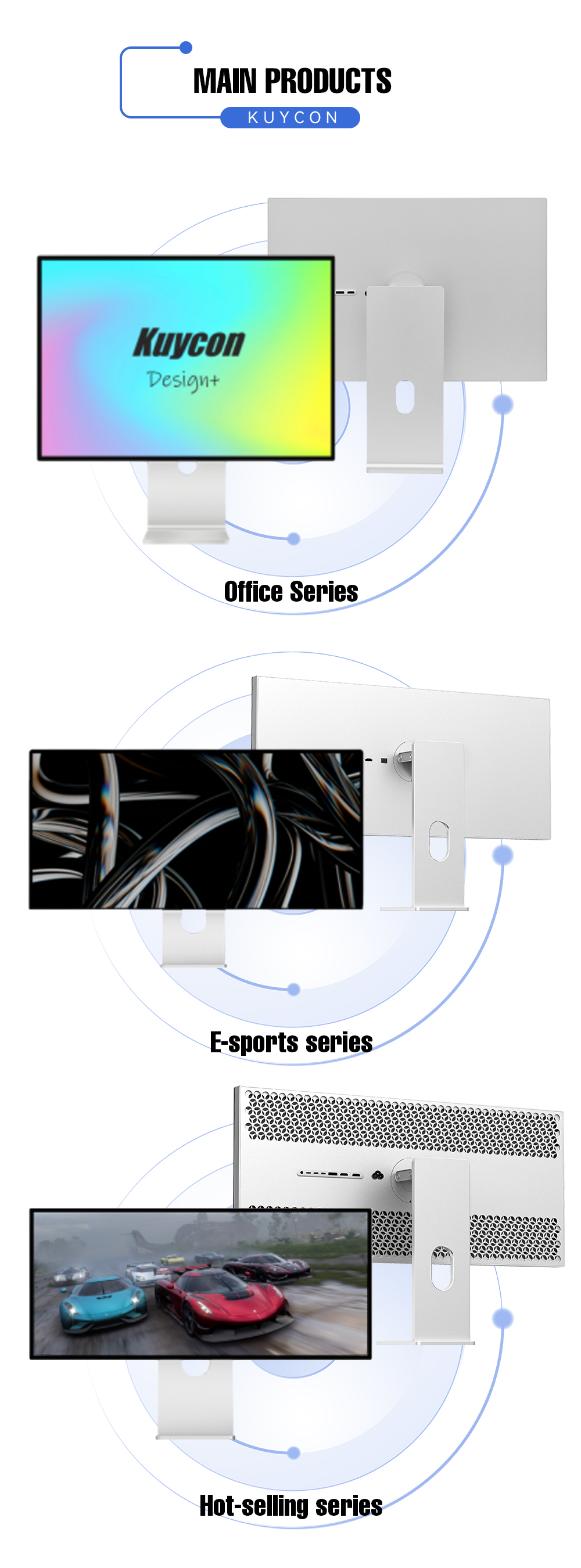 Kuycon P27G 4K Ultra HD Monitor - Ideal for Gaming & Studying