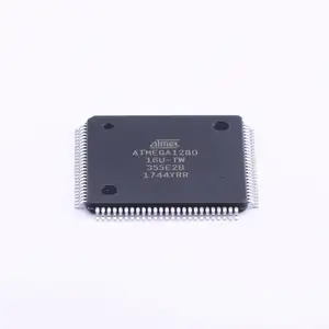 MCU de 8 bits ATmega AVR RISC 128KB Flash 3,3 V/5V 100-Pin TQFP-bandejas de ATMEGA1280-16AU