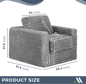 カスタム高密度フォームリビングルーム家具モダン圧縮フォーム巨大豆袋圧縮椅子 - Product Image 6