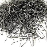 Refuerzo de fibra de acero Adiciones de extremo enganchado Materiales de construcción de acero al carbono para hormigón para construcción de metal