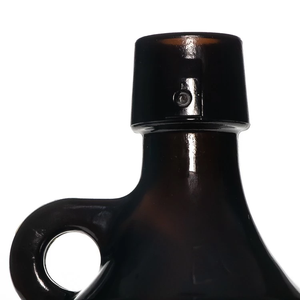 Shanghai Linlang vente en gros PALLA balançoire 64oz 2L ambre growler bouteille en verre ronde avec balançoire haut et poignée - Product Image 3