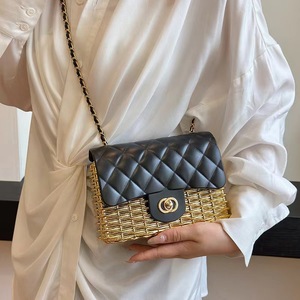 กระเป๋าสะพายไหล่สายโซ่ทำจากพีวีซีทรงสี่เหลี่ยมสำหรับผู้หญิงกระเป๋าพาดลำตัวแฟชั่นใหม่สำหรับฤดูร้อน - Product Image 5