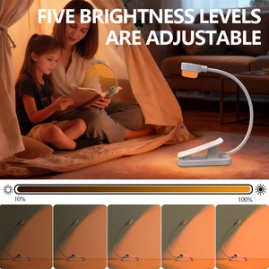 EGH Hot Selling USB Rechargeable Reading Lamp Bedside Clip-on <b>Light</b> Adjustable Portable Book Lamp - Product Image 4