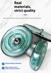 Các loại khác nhau của cách điện cao áp thủy tinh cứng đĩa treo cách điện 120kn u120bp sương mù loại - Product Image 2