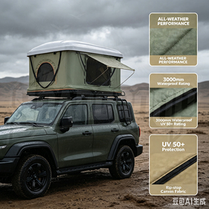 Carpa de Techo Rígida Cuadrada ABS para SUV 4x4, Fácil de Instalar, Impermeable, Tipo Concha, con Escalera - Product Image 4
