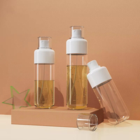 Bouteille à pompe en plastique PET personnalisée 100/120/150ml fine brume vide pour lotion essence parfum désinfectant pour les mains cosmétiques