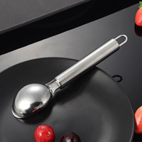 Cuillère multifonctionnelle pour crème glacée avec poignée confortable, en acier inoxydable, antiadhésive