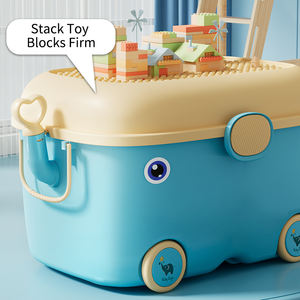 Vendite calde all'ingrosso cartone animato elefante giocattolo <span class=keywords><strong>scatola</strong></span> di stoccaggio giocattoli di plastica organizzatore con blocchi di costruzione <span class=keywords><strong>giochi</strong></span> - Product Image 5