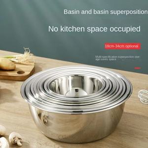 DFU0174 Bol multifonction en acier inoxydable 304 non magnétique épaissi, avec rebord inversé européen, pour assaisonnements et batteur à œufs - Product Image 4