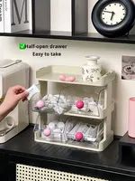 Boîte de rangement pour capsules de thé et de café multicouche en PET, organisateur de bureau en PET pour le bureau, la salle de thé, le comptoir de bar, le salon