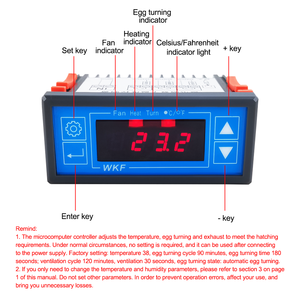Thermostat numérique, contrôleur de température, hygromètre 220v <span class=keywords><strong>pour</strong></span> incubateur à œufs - Product Image 2