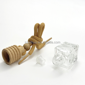 جودة عالية 5-زجاجة عطر غير لامعة علاج بالروائح العطرية غطاء خشبي معطر هواء موزع سيارة لناشر القب - Product Image 6