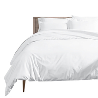 Vente en gros de maison lit double draps de lit en coton et ensemble de housse de couette ensembles de literie couette de luxe blanc king size