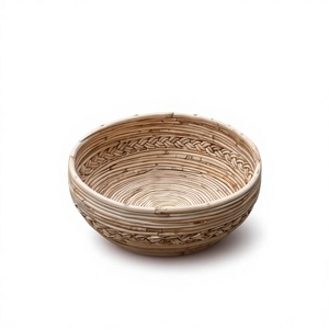 <b>Cheap</b> Rate Handwoven Cotton Rope Round Storage <b>Basket</b> Portable Organizer Bin With Handle for Nursery Home Laundry - Product Image 1