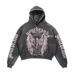 Tùy Chỉnh Người Đàn Ông Của Áo Cho <span class=keywords><strong>M</strong></span>ùa Đông 400gsm 100% Cotton Pháp Terry Dtg Thư In Logo 3D Thêu Thiết Kế <span class=keywords><strong>M</strong></span>ới - Product Image 2