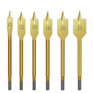 Niu Xiang Woodworking Flat <b>Drill</b> <b>Bits</b> 10-25mm Fast Boring <b>Bit</b> High Carbon Steel Bright Finish For Smooth Drilling - Product Image 3