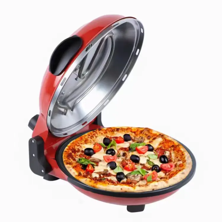 CE and CB certification Arie type 1200W Fast and Compact Electric Pizza Maker for Both Fresh and Frozen Pizzas 909