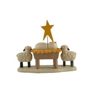 Factory Direct Supply Fall Decorations, 5.32'' Jesus is the Reason Baby Jesus Figurine, Tabletop Decorations.