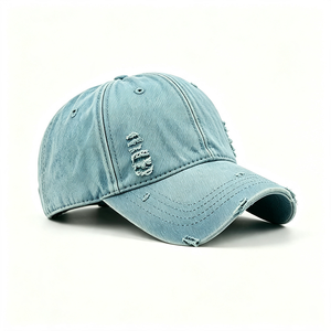 Casquette Dad Hat Unisexe en Coton Délavé Effet Vieilli à 6 Panneaux avec Broderie ACE, Visière Courbée et Effet Usé, Style Décontracté à Lettres Courtes - Product Image 6