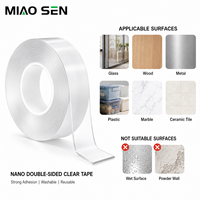 Cinta Adhesiva Transparente de PE Nano de Doble Cara, Bajo Ruido, Impermeable, Ecológica, en Rollo, Venta al Por Mayor, Suministro de Fábrica