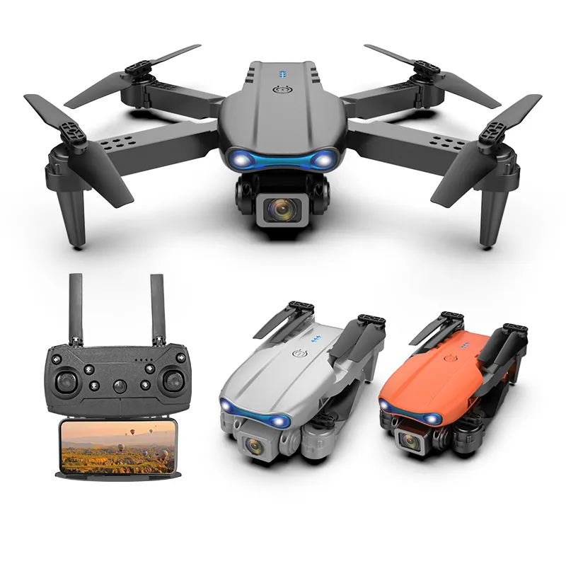 Drone quadrirotor E99 télécommande double caméra Wifi FPV flux optique Rc Drone jouets débutant Mini 4k E88 Pro Drone