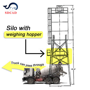 Sdcad सीमेंट साइलो कैलकुलेटर कम कीमत वाले भंडारण सीमेंट क्लिंकर साइलो सीमेंट 50 डिजाइन - Product Image 5