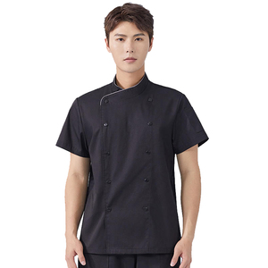 Veste de chef unisexe à manches courtes, respirante, extensible et ajustée, pour cuisine commerciale, restaurant et pâtisserie - Product Image 6