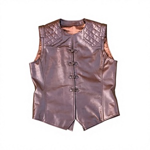 Chaleco Acolchado de Cuero Genuino Medieval Renacentista para Hombre, Color Marrón, Armadura Gótica, Disfraz de Cosplay - Product Image 1
