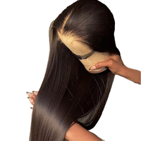 Perruques 100% Cheveux Humains Brésiliens Vierges Naturels, Perruques Complètes en Dentelle HD 13x4 Pré-Pluckées, Perruques Frontales Transparentes en Dentelle Complète