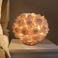 Nouveau Style Romantique Métal Rose Fleur Moderne Bureau Lumière Étude Travail Chevet Salle De Lecture Led Lampe De Table