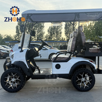 Meilleure voiturette de golf électrique tout-terrain classique 4 places 4x4 avec batterie au lithium 72V certifiée CE, autonomie de 90 km