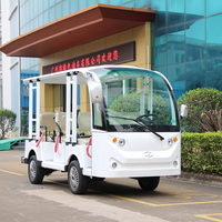 Bus touristique électrique 48V 5kW à moteur AC, toit ouvert, batterie lithium-ion, mini-bus navette