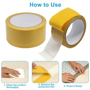 Heavy Duty Cloth Carpet <b>Tape</b>, Fabric Based Double Sided Adhesive for Commercial Installation, Trade Shows and Gym Mat Securing - Product Image 4