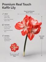 Amaryllis et Lys Kaffir Artificiels Haute Fidélité Effet Naturel de Qualité Supérieure pour Décoration d'Événements et Décoration Intérieure de Luxe
