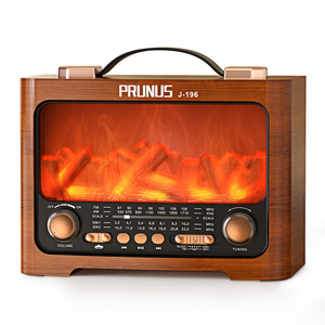 Radio AM FM Inalámbrica con Llama LED, Reproducción TF/USB, Carga USB-C, Radios Transistor Portátiles AM FM - Product Image 1