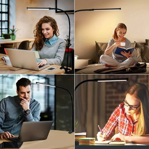 Lámpara <span class=keywords><strong>de</strong></span> Lectura LED con Protección Ocular, 3 Modos <span class=keywords><strong>de</strong></span> Color, Regulable, con Brazo Flexible y <span class=keywords><strong>Pinza</strong></span> <span class=keywords><strong>para</strong></span> Cabecera <span class=keywords><strong>de</strong></span> Cama, Oficina o Mesa - Product Image 4