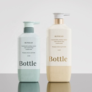 Chai nhựa <span class=keywords><strong>HDPE</strong></span> mờ Runxuan 750ml đựng dầu dưỡng da, chai dầu gội 500ml, chai sữa tắm, sữa dưỡng thể có vòi bơm - Product Image 5