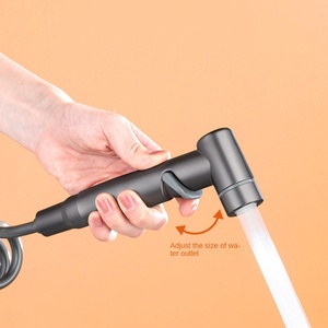 Noyau de cuivre complet noir double pistolet robinet un-deux vanne triangulaire Double contrôle ménage avec pommeaux de <span class=keywords><strong>douche</strong></span> miroir - Product Image 4