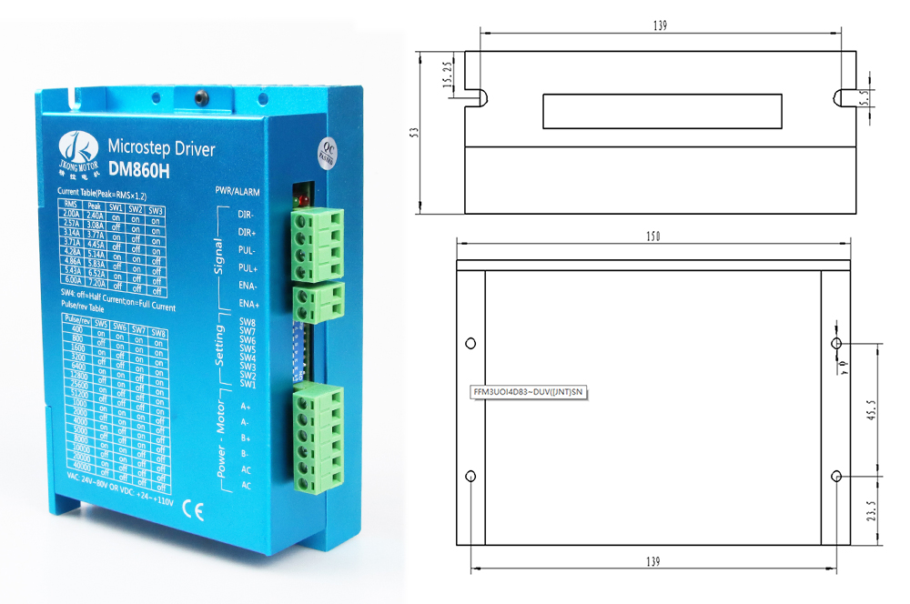 Nema34 4.6N.M-13N.M 2 Phase 4axis 86mm Cnc Kit Closed Loop Stepper Motor With Driver Kit & Power Supply