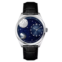Grande montre mécanique Limunous Starry Planet SKY Moon Earth Montre unique automatique pour hommes Fabricants