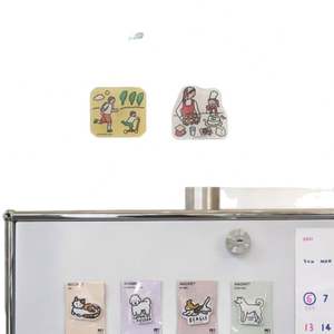 Ins Style 2025 Refrigerator Home Decorative Magnetic Stickers Cute Creative Acrylic <b>Sticky</b> <b>Notes</b> Fridge - Product Image 3