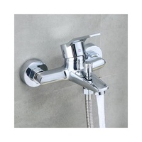 Robinet de douche en acier inoxydable mitigeur d'eau chaude et froide robinet triple de baignoire de douche dissimulé